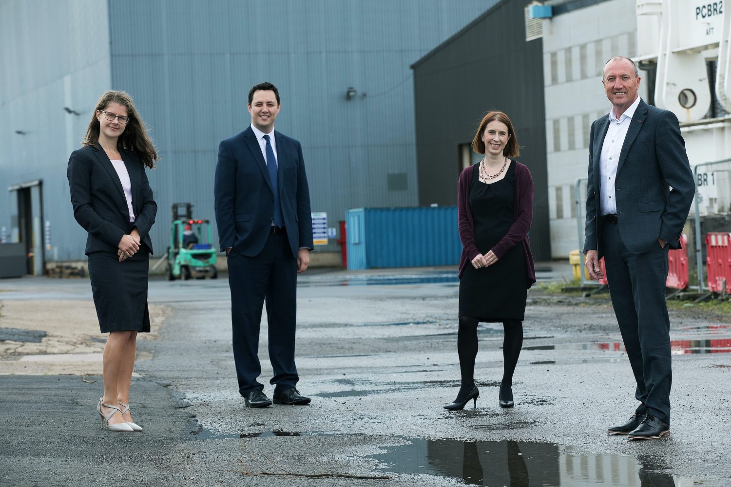 Representatives from Wilton Engineering, Tees Valley Mayor Ben Houchen and representative from NPIF - FW Capital at Wilton's Tees Valley site.